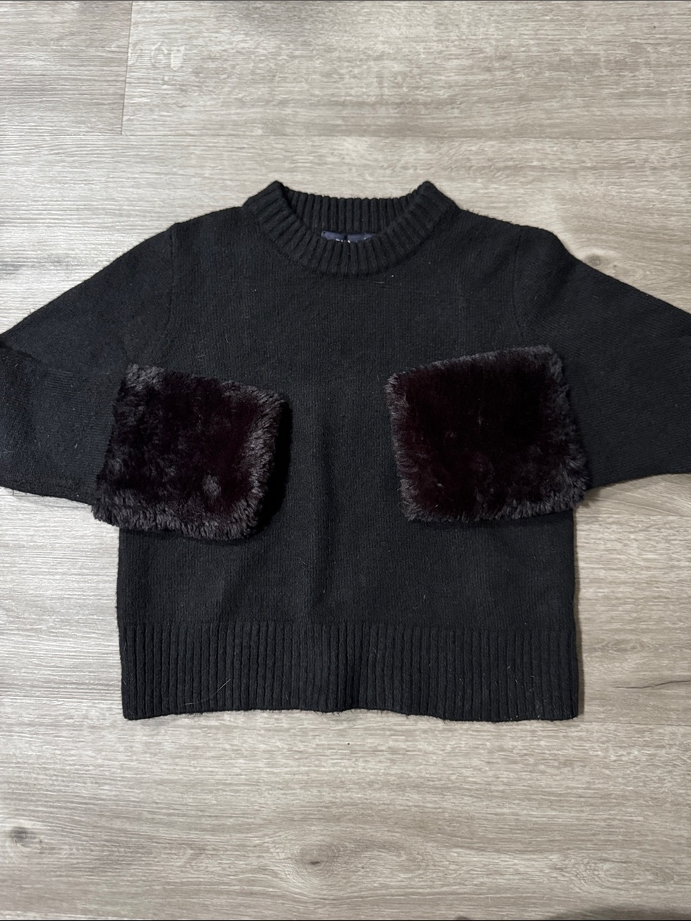 Zara Knit Fluff Cuff Sleeve Sweater